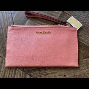 Coral Michael Kors wristlet
